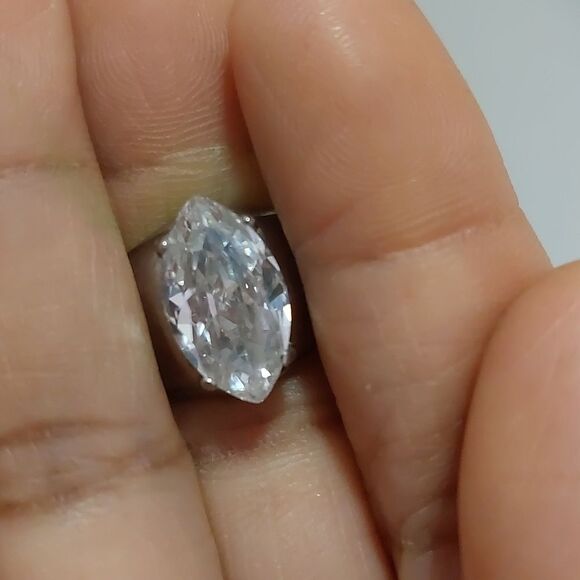 TK316 TUSK Stainless Steel Cubic Zirconia Ring Size 8 - Picture 7 of 7